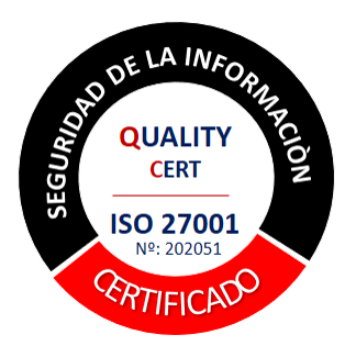 Certificado UNE-EN ISO 27001:2023 emitido por Quality Cert